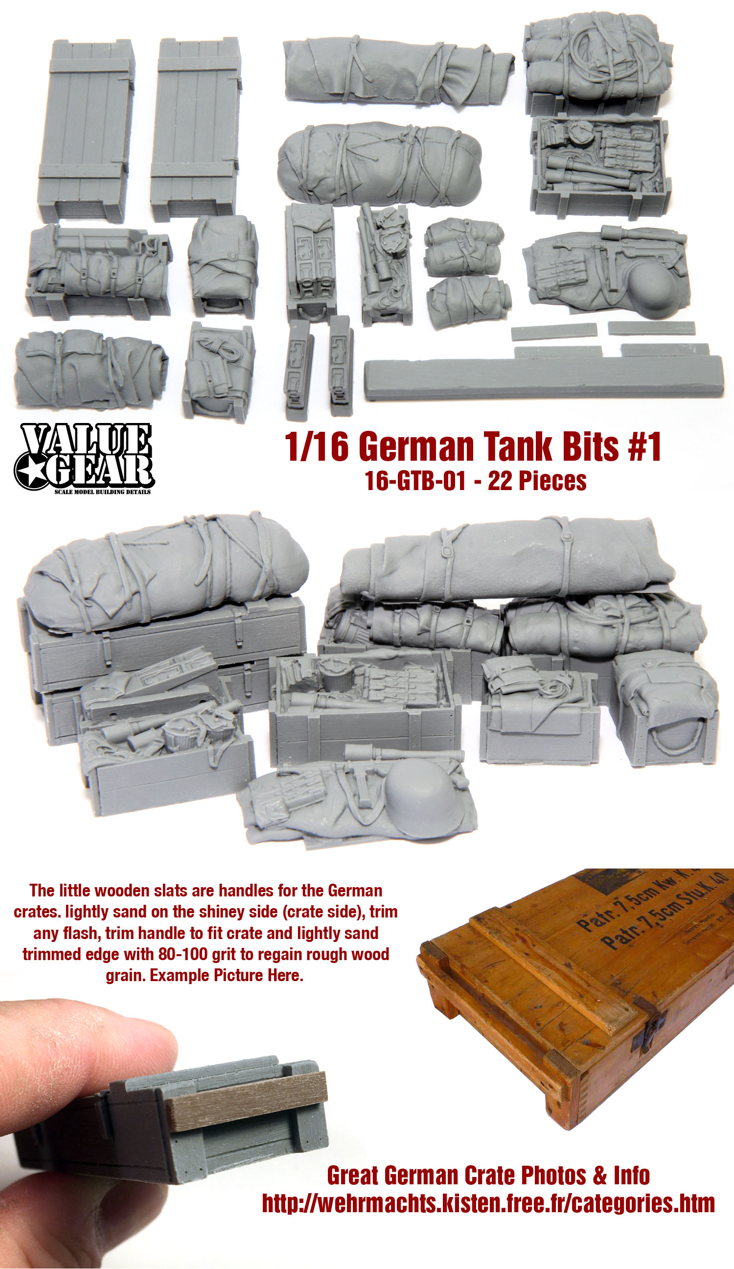 Value Gear 1/35 German STUG Wooden Storage Box STB07