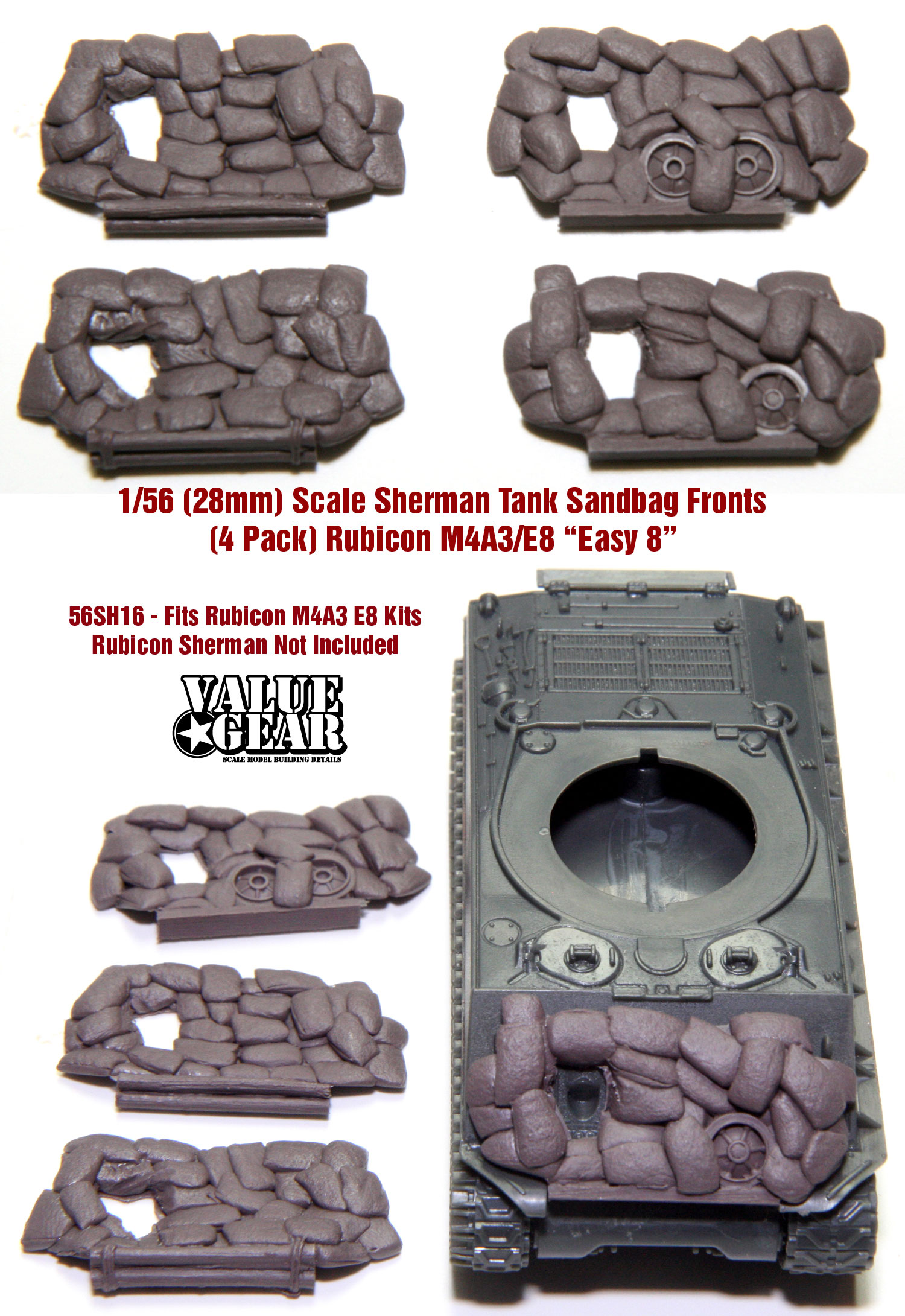 1/56 scale 28mm 4pack 8 Bundles   56SH15 Log Sets For 1/56 Sherman Version 2 